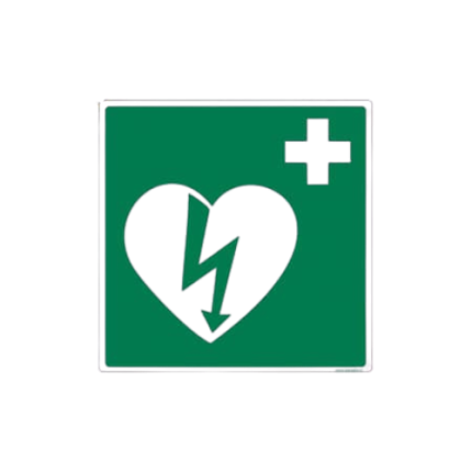 Sticker AED pictogram vierkant (20x20cm)